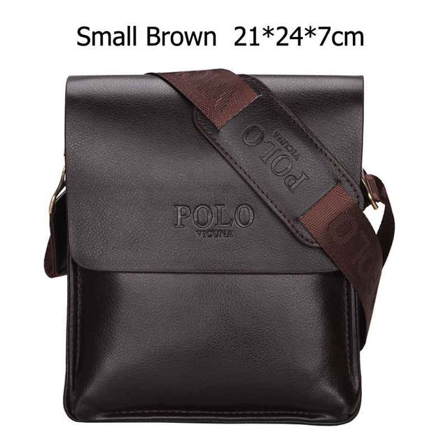 Men Casual PU Leather Shoulder Bag Phone Pouch Messenger Bag Crossbody Bags