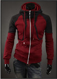 2017 New Casual Hoodies Men European Style Leisure Fleece Autumn Double Zipper Slim Long Sleeves Sweatshirt Tracksuit,1399-SWEATSHIRT-FOREVER KRN