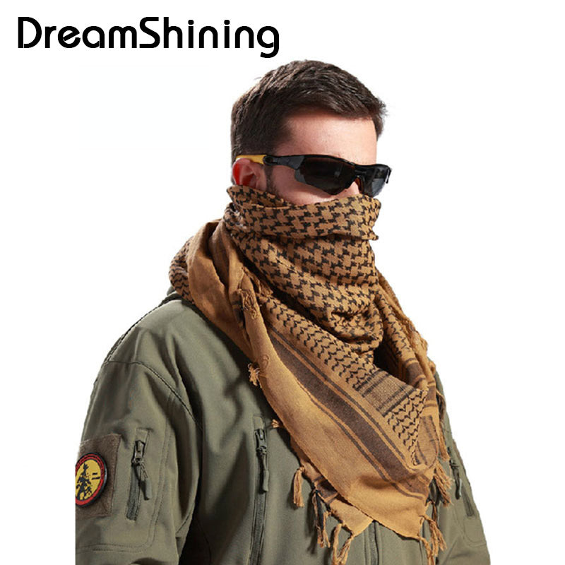 Shemagh Cotton Green Scarf for Men Military Tactical Desert 