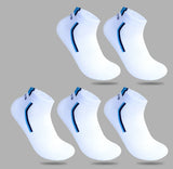 5 Pairs/lot Men Socks Stretchy Shaping Teenagers Short Sock Suit for All Season Non-slip Durable Male Socks Hosiery