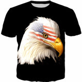 ConMotion 3D Short Sleeve T-Shirt Eagle Print Casual Tops-PLAYERAS-FOREVER KRN