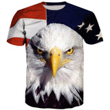 ConMotion 3D Short Sleeve T-Shirt Eagle Print Casual Tops-PLAYERAS-FOREVER KRN