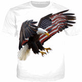 ConMotion 3D Short Sleeve T-Shirt Eagle Print Casual Tops-PLAYERAS-FOREVER KRN