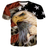 ConMotion 3D Short Sleeve T-Shirt Eagle Print Casual Tops-PLAYERAS-FOREVER KRN