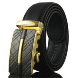 Men's Belt Automatic buckle Leather width 3.5CM Length 110/120 / 130CM Designer high quality Fashion brand black blue strap male