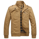 LOMAIYI NEW Men's Casual Army Autumn Jacket Men Pure Cotton Slim Coat Spring Jean Blue Military Style Jackets With Zipper,BM096