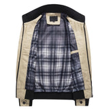 LOMAIYI Pure Cotton Bomber Jacket Men Slim Outerwear Coats Black Mens Autumn Jackets With Many Pockets Men's Windbreaker,BM056