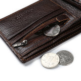 Famous Luxury Brand Genuine Leather Men Wallets Coin Pocket Zipper Men's Leather Wallet with Coin Purse portfolio cartera ZC8042