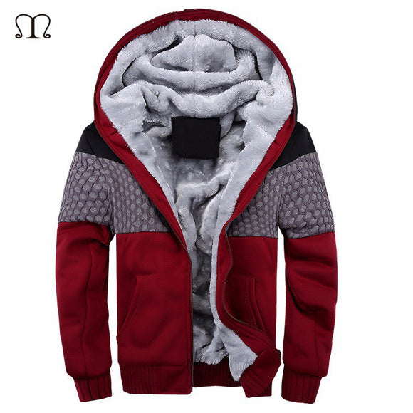 European Fashion Bomber Mens Vintage Thickening Fleece Jacket Autumn Winter Designer Famous Brand Male Slim Fit Warm Coat 2016