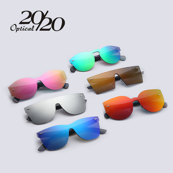 20/20 Brand Vintage Style Sunglasses Men Flat Lens Rimless Square Frame Women Sun Glasses Oculos Gafas PC1601-Sunglasses-FOREVER KRN