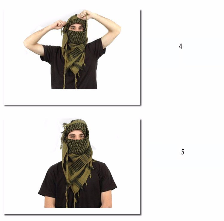 Buy Arab Shemagh Muslim Keffiyeh Head Wrap Head Scarf Tactical