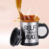 hot sale New 4 colors Stainless Steel Lazy Self Stirring Mug Electric Auto Mixing Tea Milk Coffee Cup Office Gift Eco-Friendly-THERMO-FOREVER KRN