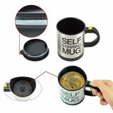 hot sale New 4 colors Stainless Steel Lazy Self Stirring Mug Electric Auto Mixing Tea Milk Coffee Cup Office Gift Eco-Friendly-THERMO-FOREVER KRN