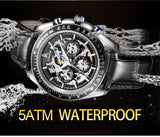 IK Brand Luxury Automatic Mechanical Watches Men 24 hours Display Skeleton Date Watch Sport Casual Wristwatch Clock Hour relojes