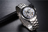 IK Brand Luxury Automatic Mechanical Watches Men 24 hours Display Skeleton Date Watch Sport Casual Wristwatch Clock Hour relojes