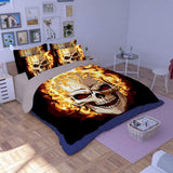 Cool Unique bedroom 3D Skeleton Print duvet cover set Skull bedding sets queen size single bed linen housse de couette-COBERTOR-FOREVER KRN