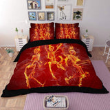 Cool Unique bedroom 3D Skeleton Print duvet cover set Skull bedding sets queen size single bed linen housse de couette-COBERTOR-FOREVER KRN