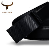 COWATHER Good mens belt luxury high quality cow genuine leather belts for men automatic buckle fashion waist male free shipping-CINTURONES-FOREVER KRN