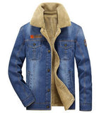 M-4XL men jacket and coats brand clothing denim jacket Fashion mens jeans jacket thick warm winter outwear male cowboy YF055