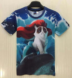 Mr.1991INC Cats T-shirt Men/Women 3d Print Meow Star Cat Hip Hop Cartoon TShirts Summer Tops Tees Fashion 3d shirts-PLAYERAS-FOREVER KRN