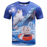 Mr.1991INC Cats T-shirt Men/Women 3d Print Meow Star Cat Hip Hop Cartoon TShirts Summer Tops Tees Fashion 3d shirts-PLAYERAS-FOREVER KRN