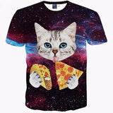 Mr.1991INC Cats T-shirt Men/Women 3d Print Meow Star Cat Hip Hop Cartoon TShirts Summer Tops Tees Fashion 3d shirts-PLAYERAS-FOREVER KRN