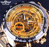 Winner New Number Sport Design Bezel Golden Watch Mens Watches Top Brand Luxury Montre Homme Clock Men Automatic Skeleton Watch-WATCHS-FOREVER KRN