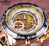 Winner New Number Sport Design Bezel Golden Watch Mens Watches Top Brand Luxury Montre Homme Clock Men Automatic Skeleton Watch-WATCHS-FOREVER KRN