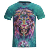 Mr.1991INC New Fashion Men/women 3d t-shirt funny print colorful hair Lion King summer cool t shirt street wear tops tees-FOREVER KRN