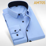 2017 Brand New Men Shirt Male Dress Shirts Men's Fashion Casual Long Sleeve Business Formal Shirt camisa social masculina-CAMISAS-FOREVER KRN