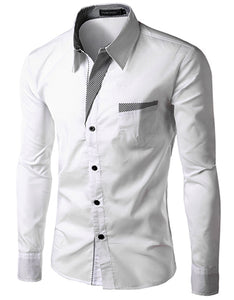 Brand New Mens Formal Business Shirts Casual Slim Long Sleeve Dresse Shirts Camisa Masculina Casual Shirts Asian Size M-4XL 8012-CAMISAS-FOREVER KRN