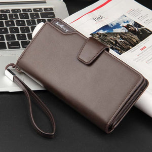 Men Wallets Top Quality Male Clutch Big Capacity Cellphone Bag  Leather wallet men purse Zipper Pocket  Man Purse Long Baellerry