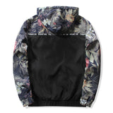 Grandwish Floral Bomber Jacket Men Hip Hop Slim Fit Flowers Pilot Bomber Jacket Coat Men's Hooded Jackets Plus Size 4XL , PA571