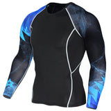 Mens Fitness 3D Prints Long Sleeves T Shirt Men Bodybuilding Skin Tight Thermal Compression Shirts MMA Crossfit Workout Top Gear-PLAYERAS-FOREVER KRN