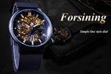 Forsining Fashion Luxury Thin Case Neutral Design Waterproof Mens Samll Dial Watches Top Brand Luxury Mechanical Skeleton Watch-WATCHS-FOREVER KRN