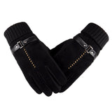 2017New Design Men Winter Gloves Luxury Leather Moto Guantes PU Patchwork Thick Gloves Male Motocicleta Thermal Warm Gloves G033-GUANTES-FOREVER KRN