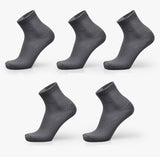 Men Bamboo Fiber Socks Brand New Casual Business Anti-Bacterial Deodorant Breatheable Man Long Sock 5pairs / lot-CALCETINES-FOREVER KRN