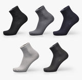 Men Bamboo Fiber Socks Brand New Casual Business Anti-Bacterial Deodorant Breatheable Man Long Sock 5pairs / lot-CALCETINES-FOREVER KRN