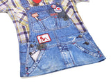 Mr.1991INC Fashion 3d T-shirt Men/women Summer Tops Tees Print Fake Plaid Shirts Jeans T shirt Stylish Tees Shirts-PLAYERAS-FOREVER KRN