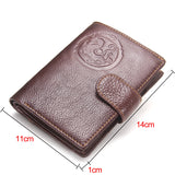 CONTACT'S Real Genuine Leather Mens Passport Holder Wallets Man Cowhide Passport Cover Purse Brand Male Credit&Id Car Wallet-BILLETERAS-FOREVER KRN