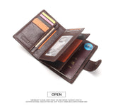 CONTACT'S Real Genuine Leather Mens Passport Holder Wallets Man Cowhide Passport Cover Purse Brand Male Credit&Id Car Wallet-BILLETERAS-FOREVER KRN