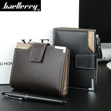 Baellerry brand Wallet men leather men wallets purse short male clutch leather wallet mens money bag quality guarantee