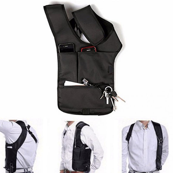 Portable Men's Travel Holder Anti-Theft Safety Hidden Underarm Holster Shoulder Phone Bag Case Agent package-VEST-FOREVER KRN