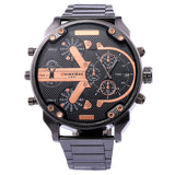 SHIWEIBAO Men Watches Double Quartz Movt Gold Watch Wristwatches Big Dial Brand Sport Military Quartz Watches Relogio Masculino