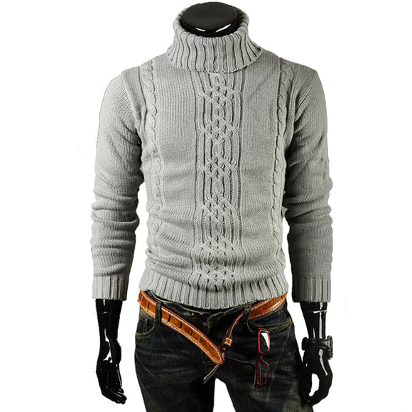 Male Sweater Pullover Men 2017 Male Brand Casual Slim Sweaters Men Solid High Lapel Jacquard Hedging Men'S Sweater XXL STAA-SUETER-FOREVER KRN