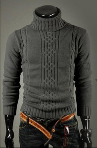 Male Sweater Pullover Men 2017 Male Brand Casual Slim Sweaters Men Solid High Lapel Jacquard Hedging Men'S Sweater XXL STAA-SUETER-FOREVER KRN