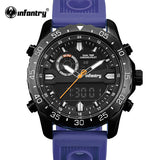 INFANTRY Men Watches Analog Quartz Wristwatch Waterproof Chronograph Auto Date Sports Watch Relogio Masculino 2017 New Fashion