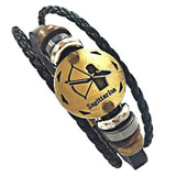 12 Constellations Bracelet 2017 New Fashion Jewelry Leather Bracelet Men Casual Personality Zodiac Signs Punk Bracelet XY160496-BRACELETS-FOREVER KRN