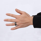 Vnox Men's Rudder and Anchor Ring Cool Black Stainless Steel Wia Rings for Men Jewelry free free dropshipping-ANILLOS-FOREVER KRN