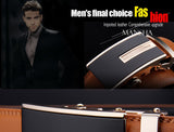 New 2017 High quality real leather belt men Automatic belts luxury Brand Fashion brand designer belts men Silver black belt